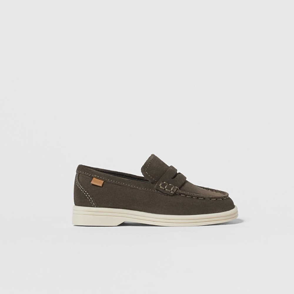 Zara Kids Brown Suede Loafers